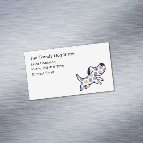 Trendy Pet Sitter Business Card Magnets