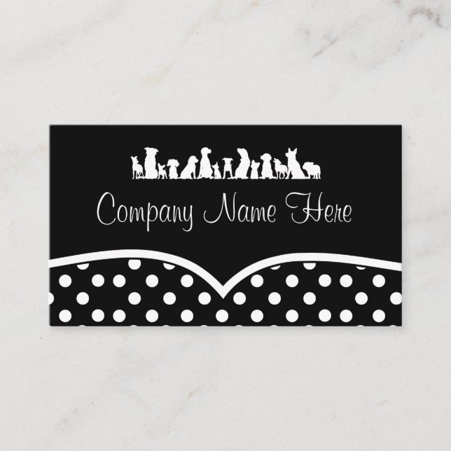 Trendy Pet Theme Business Card (Front)