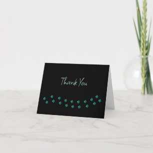 Trendy Pet Theme Thank You Cards Paw Prints