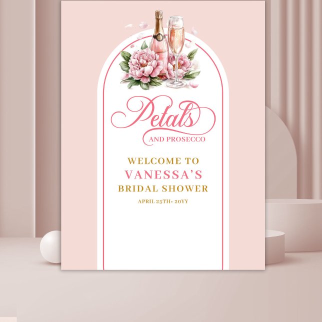 Trendy petals and prosecco bridal shower backdrop (Trendy petals and prosecco bridal shower backdrop)