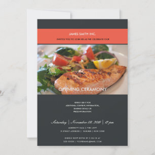 TRENDY PHOTO BLACK RED GRAND OPENING CEREMONY INVITATION