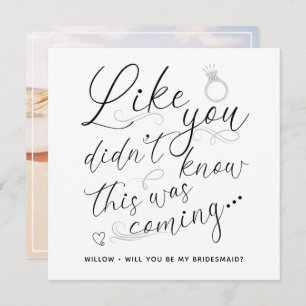 Trendy Photo Bridesmaid Request Card