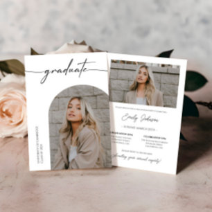 Trendy Photo Chic Graduation Party Invitation