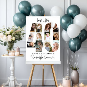 Trendy Photo Collage 40th Birthday Party Welcome Foam Board