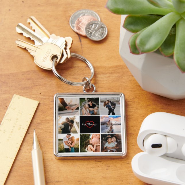 Trendy Photo Collage  Keychain (Desk)