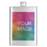 Trendy Photo Image Or Logo Best Dad Gift Template Flask