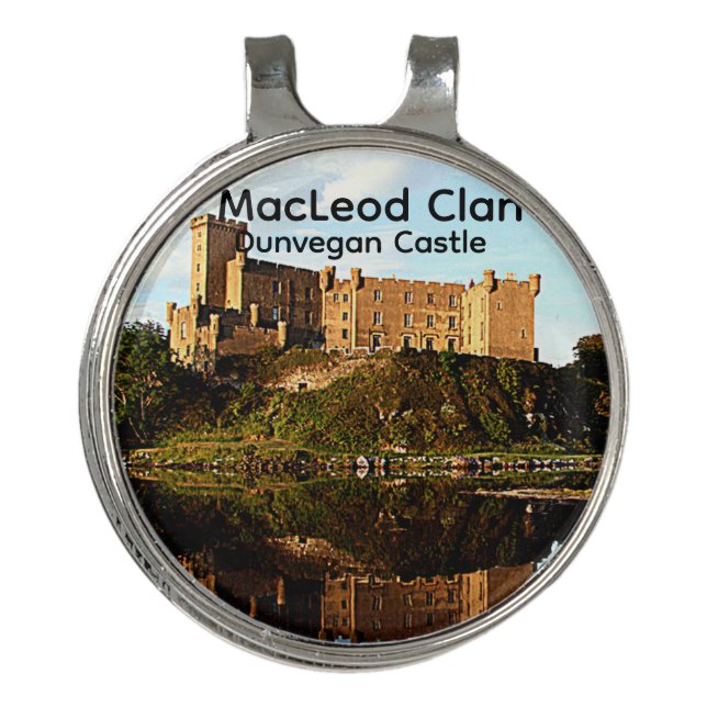 Trendy Photo MacLeod Scottish Clan Dunvegan Castle Golf Hat Clip (Front)