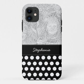 Trendy Photo Polka Dots Iphone 5 Case by stripedhope at Zazzle