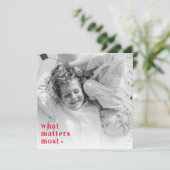 Trendy Photo & What Matters Most Positive RedQuote (Standing Front)