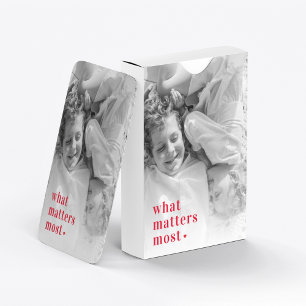 Trendy Photo & What Matters Most Positive RedQuote Poker Cards