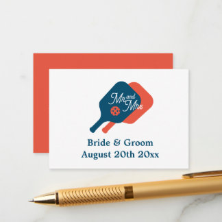Trendy pickleball wedding enclosure card template
