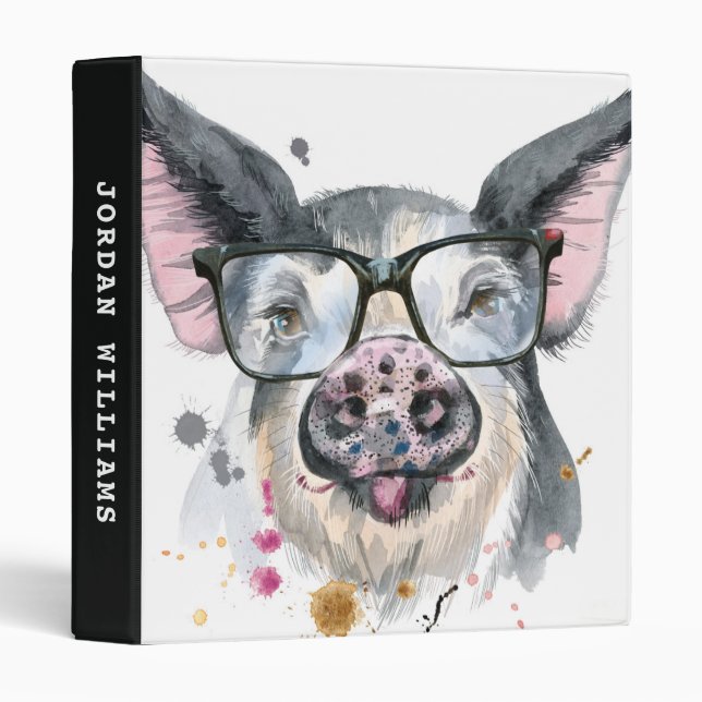 Trendy Pig | Add Your Name 3 Ring Binder (Front/Spine)