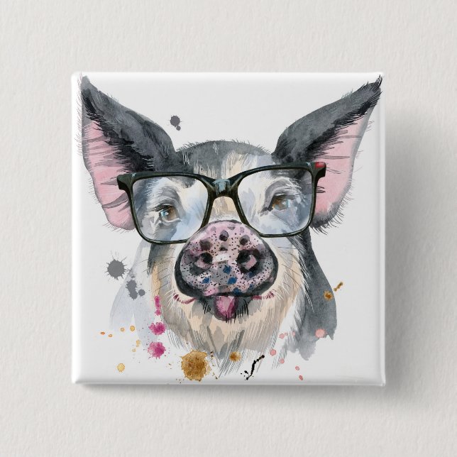 Trendy Pig Button (Front)