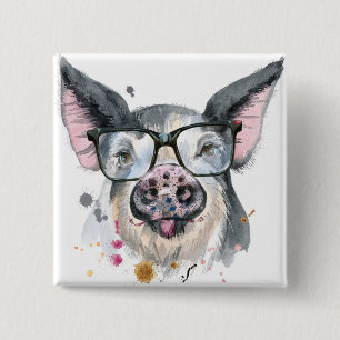 Trendy Pig Button