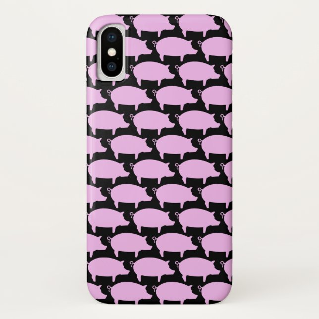 Trendy Pig Editable Black Iphone case (Back)