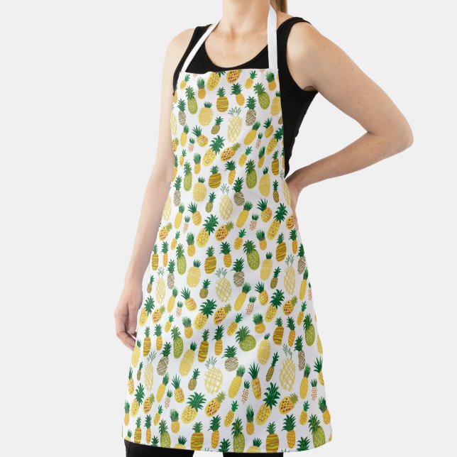 Trendy Pineapple Pattern Apron (Insitu)