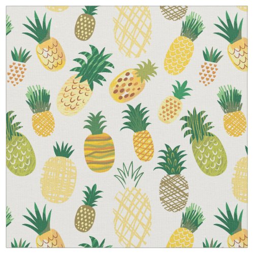 Trendy Pineapple Pattern Fabric