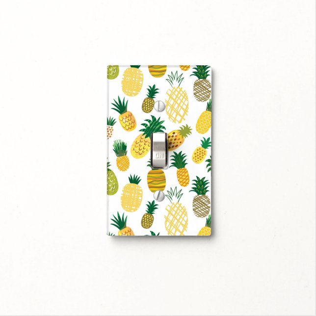 Trendy Pineapple Pattern Light Switch Cover (In Situ)