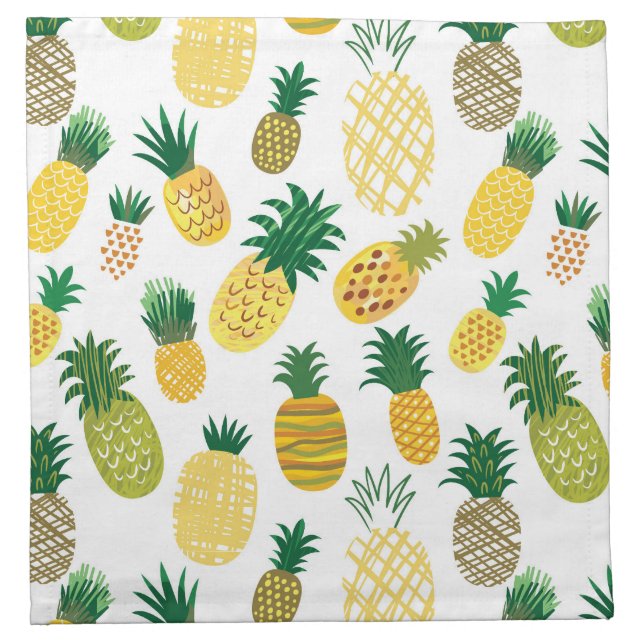 Trendy Pineapple Pattern Napkin (Front)