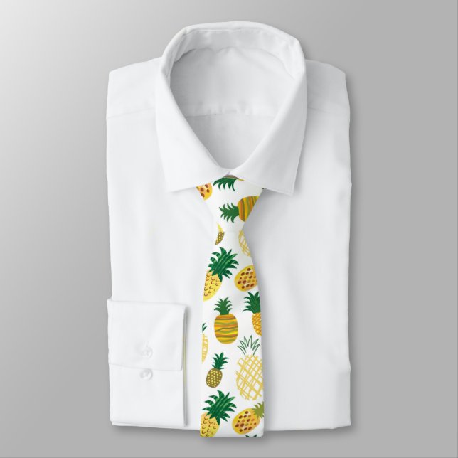 Trendy Pineapple Pattern Tie (Shirt)