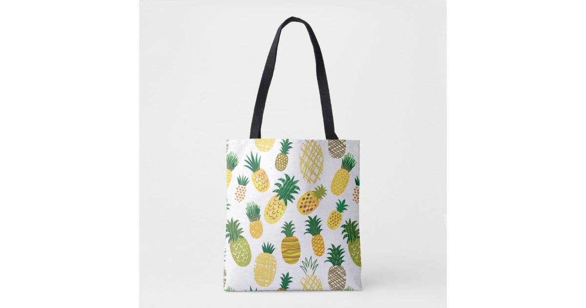 Trendy Pineapple Pattern Tote Bag