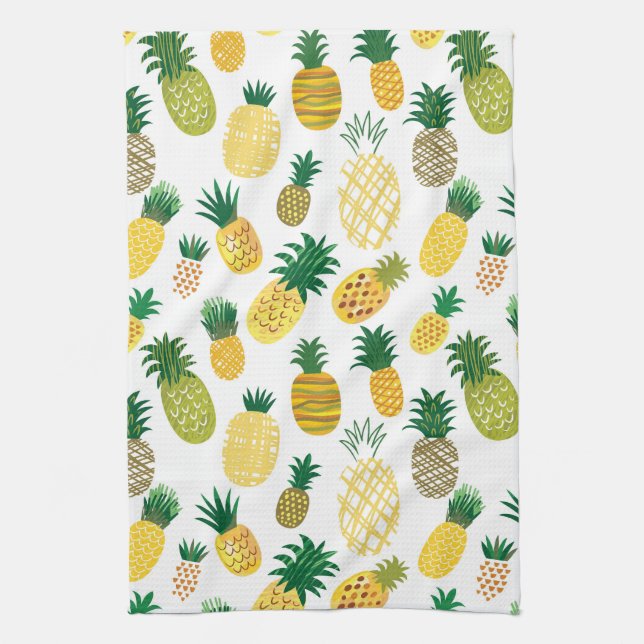 Trendy Pineapple Pattern Towel (Vertical)