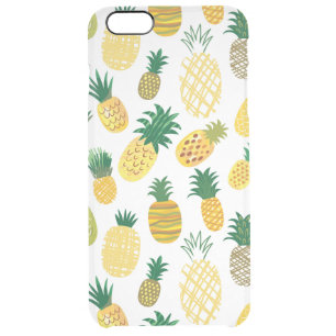 Trendy Pineapple Pattern Clear iPhone 6 Plus Case