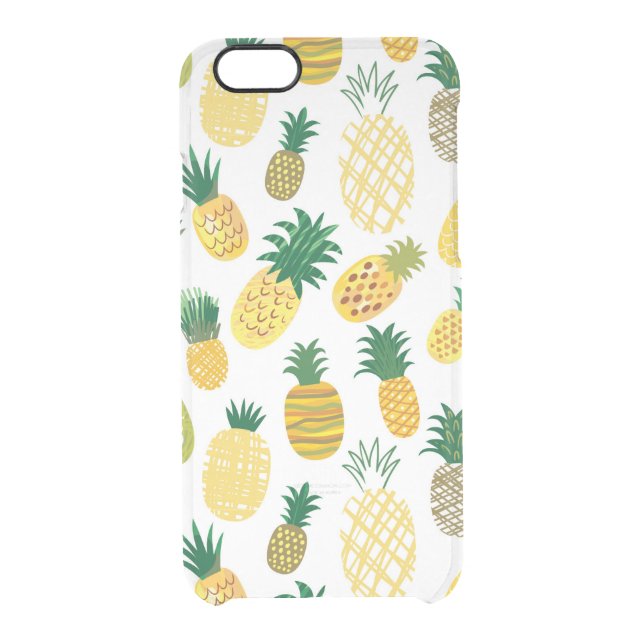 Trendy Pineapple Pattern Uncommon iPhone Case (Back)