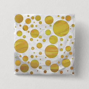 Trendy Pineapple Polka Dots Button