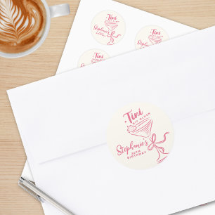 Trendy Pink A Tini Bit Older 30th Birthday Classic Round Sticker