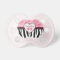 Trendy Pink and Black Zebra Pattern Bow and Name
