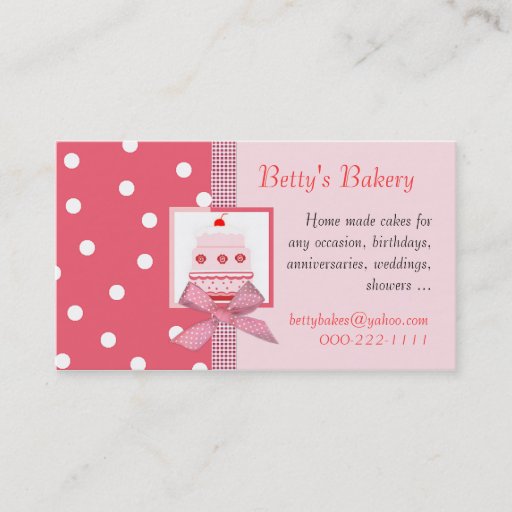 Customizable Trendy Pink and Salmon Business Card