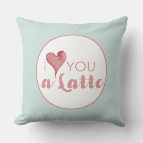 Trendy Pink and Teal Coffee Lovers Funny Pun Throw Pillow
