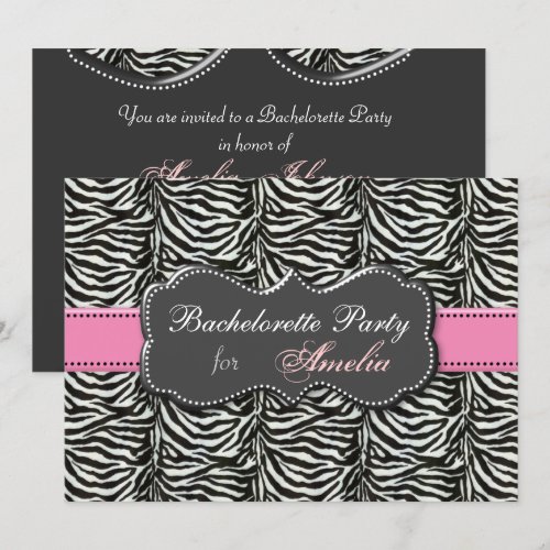 trendy Pink Bachelorette Party Invitations