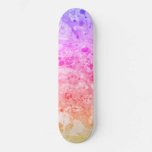 Trendy Pink Blue Purple Green Modern Colorful Skateboard