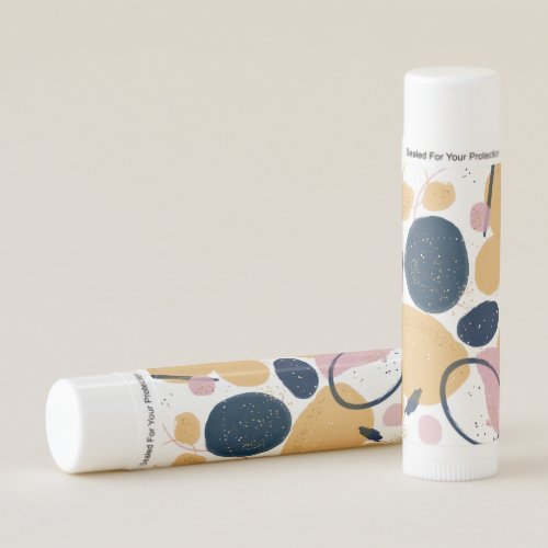 Trendy Pink Blue Strokes Abstract Creative Art Lip Balm