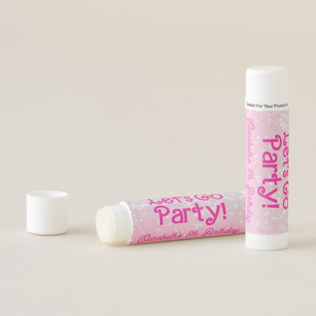 Trendy Pink Confetti Let's Go Party Lip Balm (In Situ)