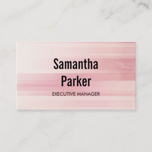 Trendy Pink Contemporary Executive Manager Business Card