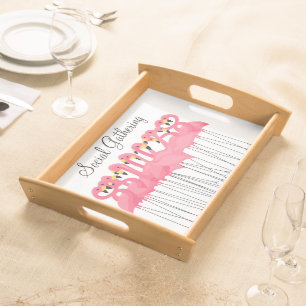 Trendy Pink Flamingo Serving Trays