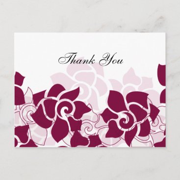 trendy pink floral ThankYou Cards