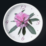 Trendy pink flowers M monogram floral modern boho  Clock<br><div class="desc">This stunning clock was created by Berglind Design.

© Berglind Design. All rights reserved.</div>