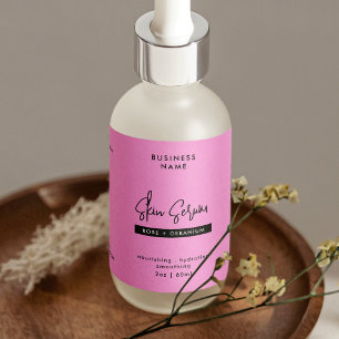 Trendy Pink Girly 2 OZ Skincare Bottle Wrap Label