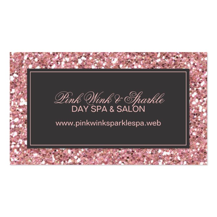 Pink Glitter Look Business Card