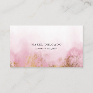 Trendy Pink Gold Designer Business Card