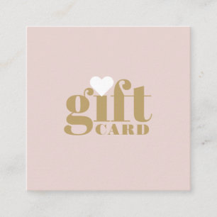Trendy pink gold typography salon gift certificate