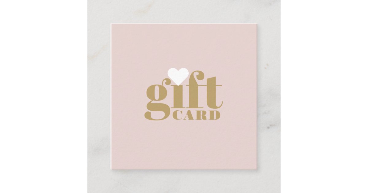 Trendy pink gold typography salon gift certificate | Zazzle