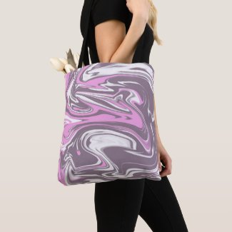 Trendy Pink Gray White Marble Design