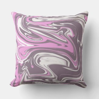 Trendy Pink Gray White Marble