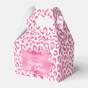 Trendy Pink Leopard Favor Boxes