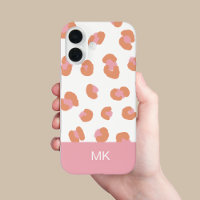 Trendy Pink Leopard Monogram Initial